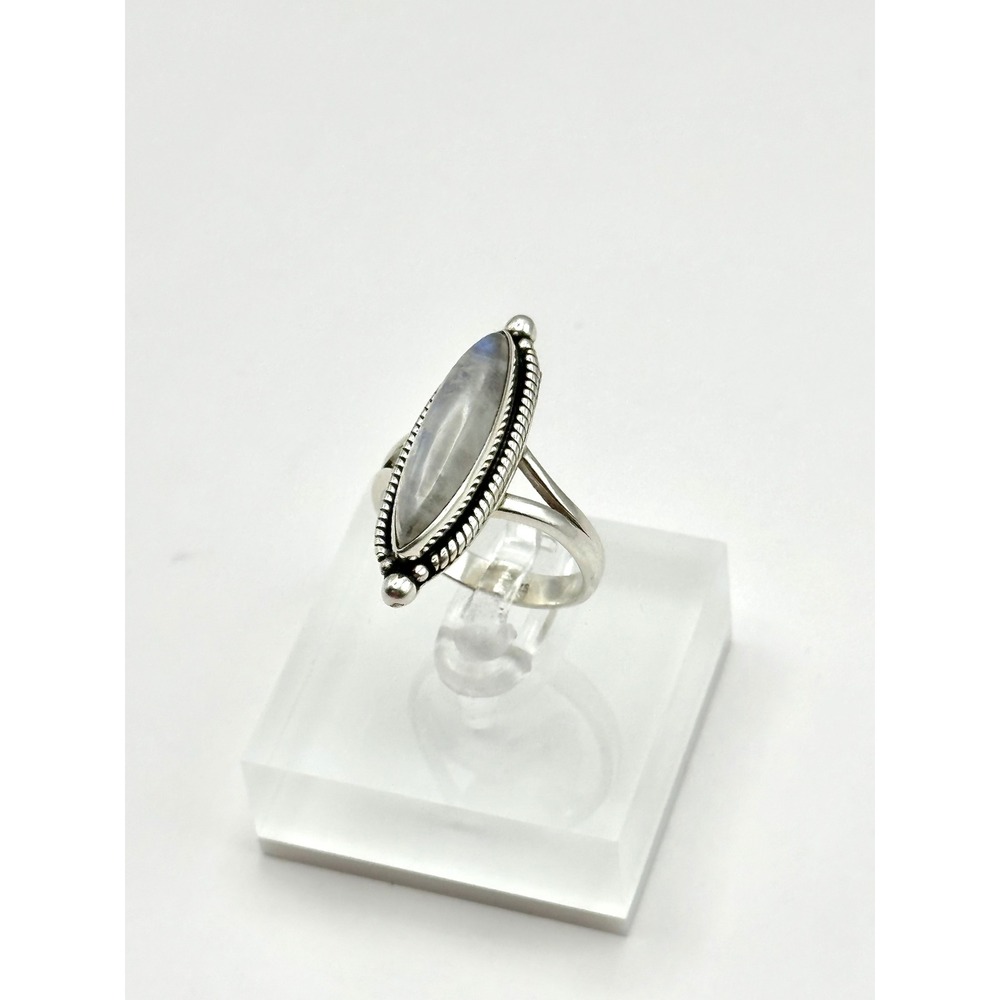 Moonstone Sterling Silver Statement Ring Size 9.25 - image 3